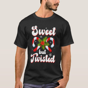 Camiseta Candy Cane Sweet, Mas Feliz Natal Engraçado