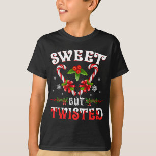 Camiseta Candy Cane Sweet, Mas Feliz Natal Engraçado