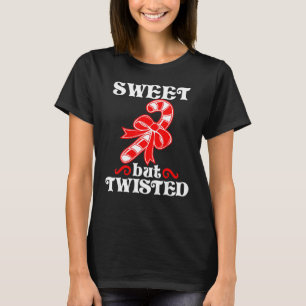 Camiseta Candy Cane Sweet Mas Twisted Christmas