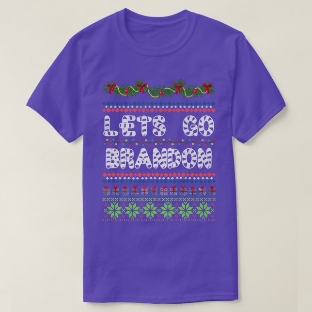 Camiseta Candy Canes GoBrandon Sarcastic Meme Ugly Christma (Frente do Design)
