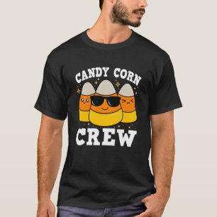 Camiseta Candy Corn Crew Halloween Homens Mulheres Crianças