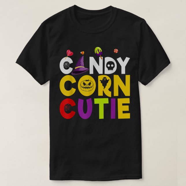 Camiseta Candy Corn Cutie Lollipop (Frente do Design)