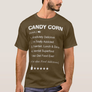 Camiseta Candy Corn Definition Significando Engraçado