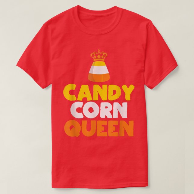 Camiseta Candy Corn Queen Funny Candy Halloween Costume  (Frente do Design)