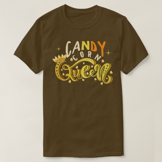 Camiseta Candy Corn Queen Halloween Costume (Frente do Design)