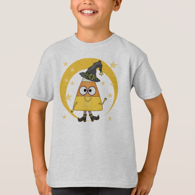 Camiseta Candy Corn Witch Halloween (Frente)