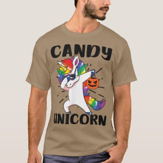 Camiseta Candy Design Halloween Unicorn