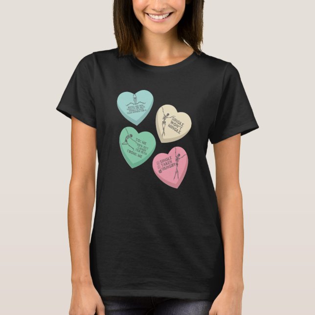 Camiseta Candy Heart Anti Valentines Day (Frente)