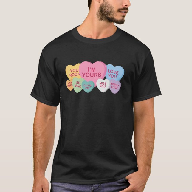 Camiseta Candy Heart Sweet Love Happy Day Coupl (Frente)