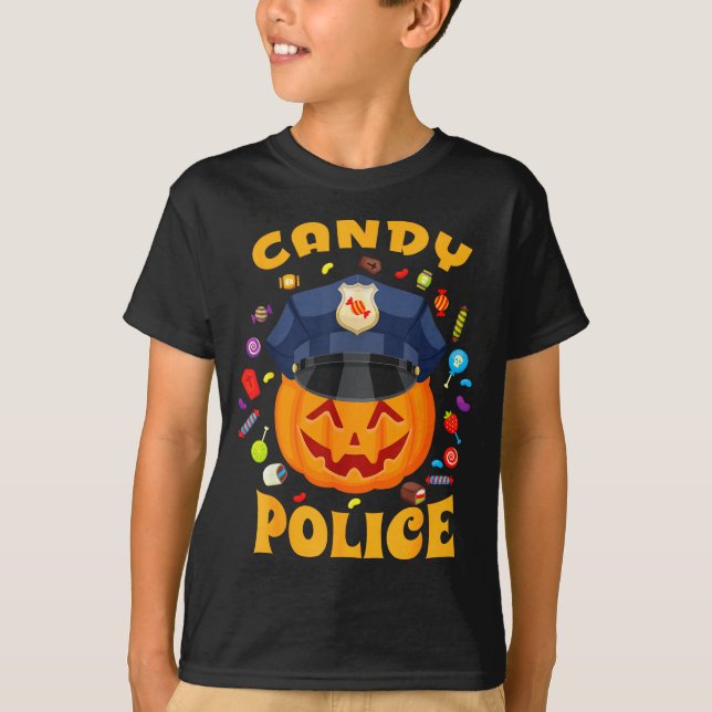 Camiseta Candy Lice Halloween Party Costume Security Funny  (Frente)