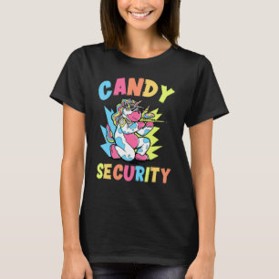 Camiseta Candy Security Easy Unicorn Halloween Costume Para
