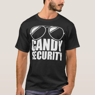 Camiseta Candy Security Engraçado Fácil Adulto de Figurino