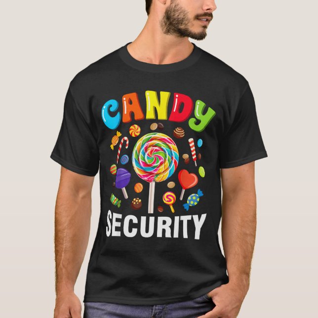 Camiseta Candy Security Funny Halloween Costume  (Frente)
