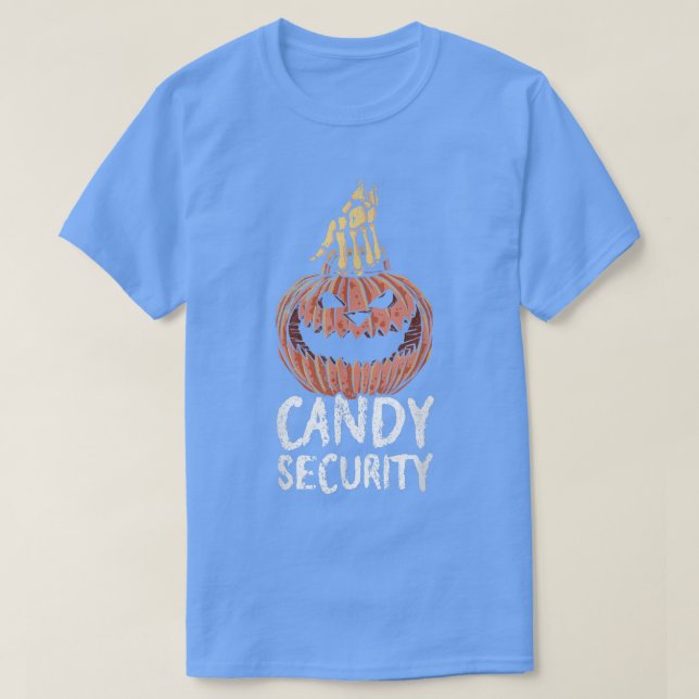 Camiseta Candy SecurityHalloween Apparel Funny Halloween 32 (Frente do Design)
