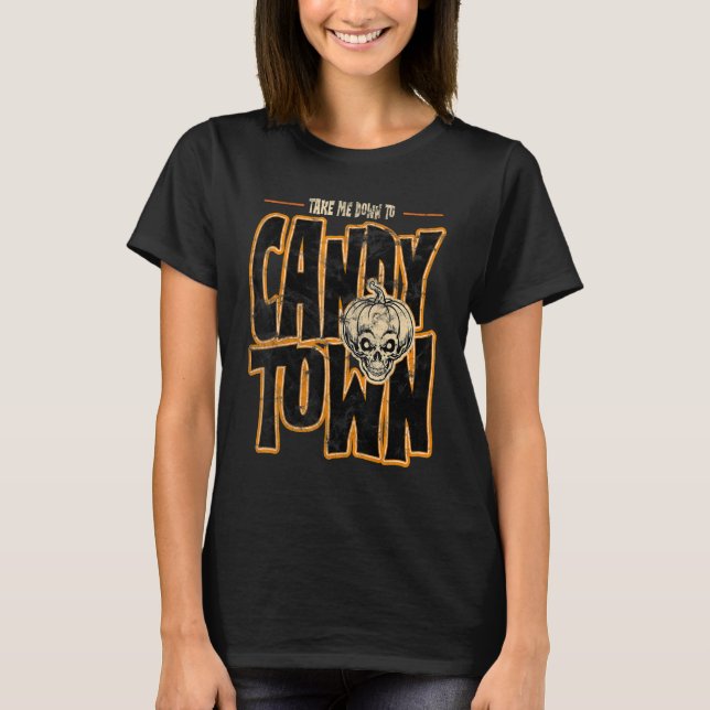 Camiseta Candy Town Crazy Pumpkin Head (Frente)