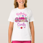 Camiseta Candyland Birthday Girl<br><div class="desc">Comemore o aniversário com esta camiseta especial, design personalizada</div>