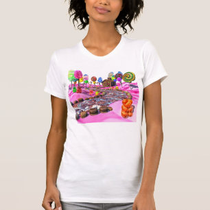 Camiseta Candyland cor-de-rosa