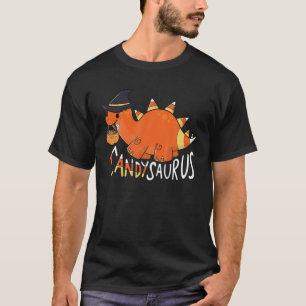 Camiseta Candysaurus Cute Dinossaur Candy Corn Halloween