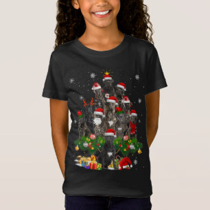 Camiseta Cane Corso Árvore De Natal Luz Engraçada Cão Xmas