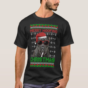 Camiseta Cane Corso Cachorro Engraçada Feliz De Maçã Natal