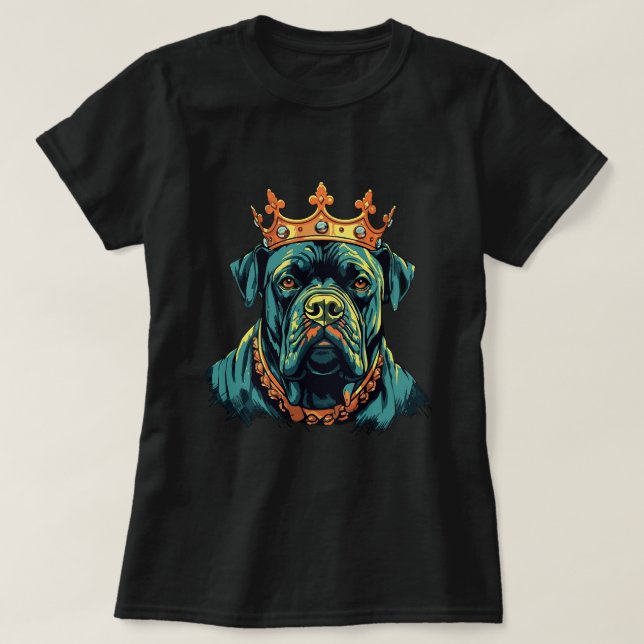 Camiseta Cane Corso Com Crown Presa Canario 4 (Frente do Design)