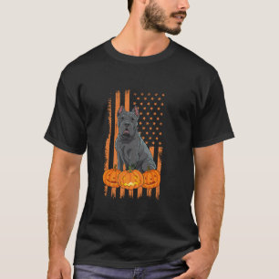 Camiseta Cane Corso Dog American Flag Patriótico Halloween 
