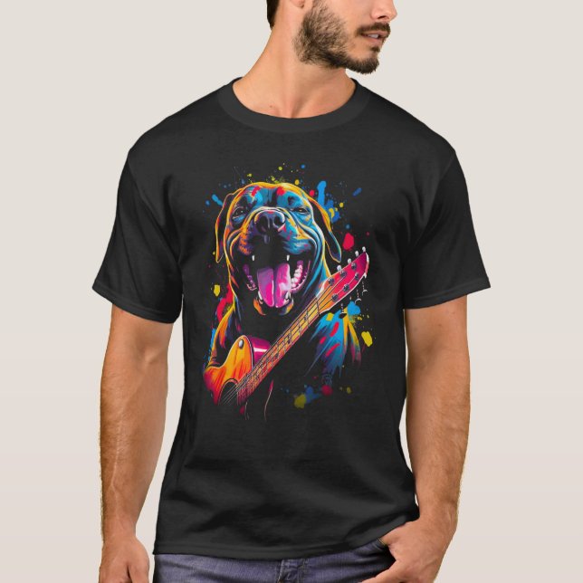 Camiseta Cane Corso Dog Guitar (Frente)