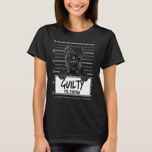 Camiseta Cane Corso Foto de Acusado Cachorro Culpado