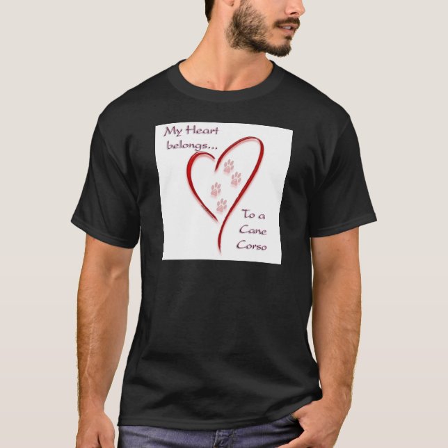 Camiseta Cane Corso Heart Pertence (Frente)