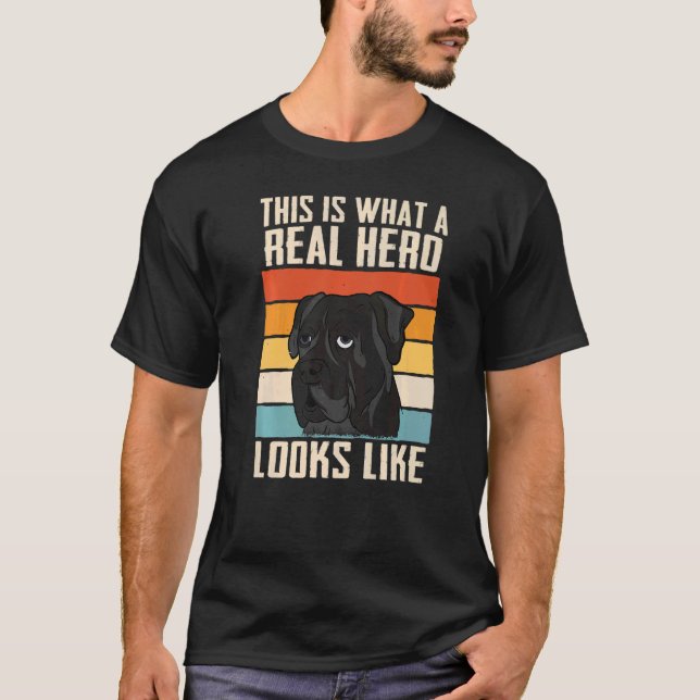 Camiseta Cane Corso Italiano cão Hero (Frente)