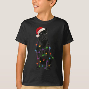 Camiseta Cane Corso Natal Luz Xmas Cachorro