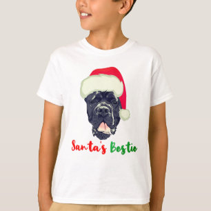 Camiseta Cane Corso Natal Melhor Amigo do Papai Noel Famíli