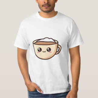 Camiseta Caneca de Aniversário de Café Fofa Kawaii