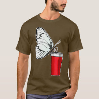 Camiseta Caneca de Bebendo borboleta