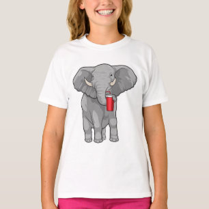 Camiseta Caneca de Bebendo elefante