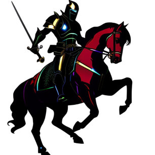 Camiseta Caneca de Café Cavaleiro Vibrante