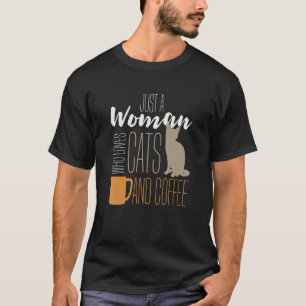Camiseta Caneca de Café de Gato Apenas uma Mulher que Ama G