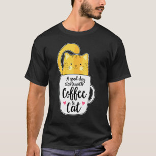 Camiseta Caneca de Café de Gato Laranja Gato 1