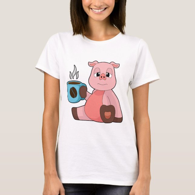 Camiseta Caneca de Café de Porco (Frente)