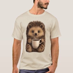 Camiseta Caneca de Café deouriço Fofo - Animal Divertido