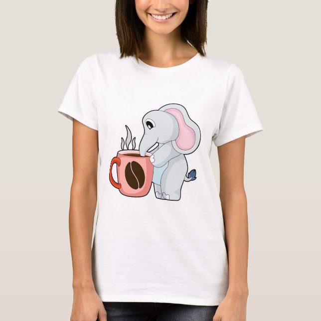 Camiseta Caneca de Café Elefante (Frente)