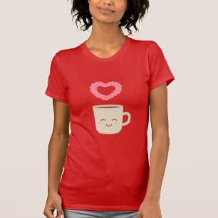 Camiseta Caneca de Café Fofa Cartoon, Amante de Café