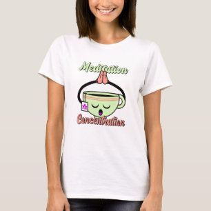 Camiseta Caneca de Café Fofa de Meditação Concentração Kawa