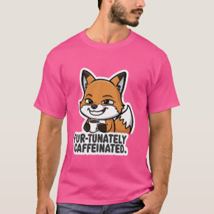 Camiseta Caneca de Café Fox Amante da Cafeína Raposa Café  