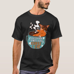 Camiseta Caneca de Café Gato Gato