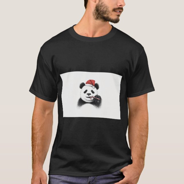 Camiseta Caneca de Café Panda Festivo (Frente)