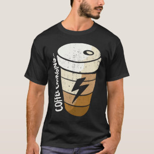 Camiseta Caneca de Carregamento de Café Gatinho Fofinho Caf