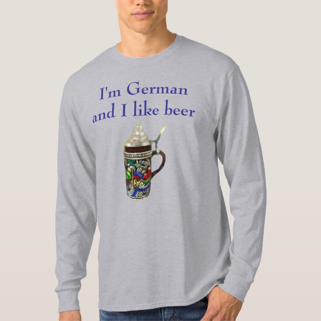 Camiseta Caneca de cerveja Alemã De Cerveja Com Tampa De Ce (Frente)