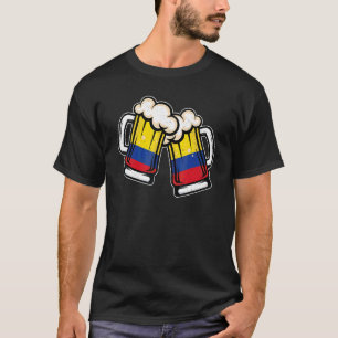 Camiseta Caneca de Cerveja Bandeira da Colômbia Cerveja C