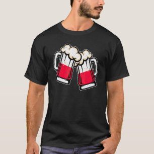 Camiseta Caneca de Cerveja Bandeira da Polônia Cerveja Po